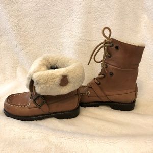 Ralph Lauren | Convertible Leather Boots w/Shearling